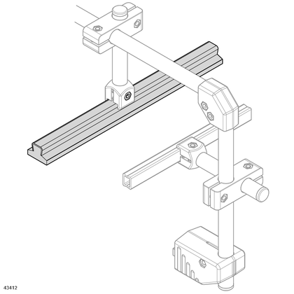 Holder for lateral guides, flexible VarioFlow belt