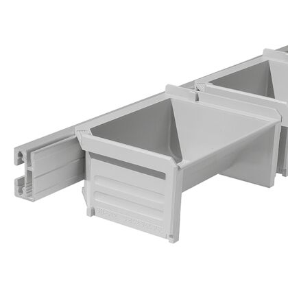 Suspension profile for grab containers
