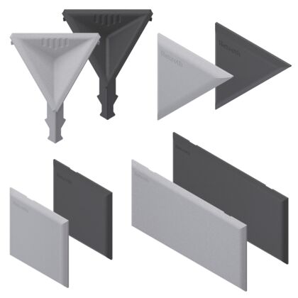Cover caps function-integrated profiles