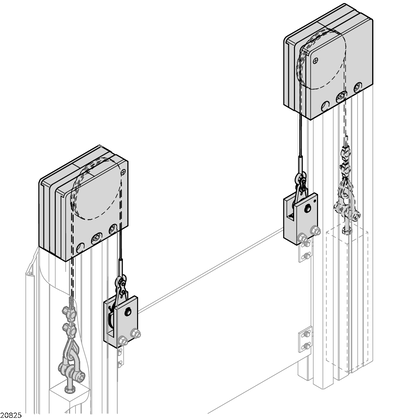 Counterbalance for lifting doors