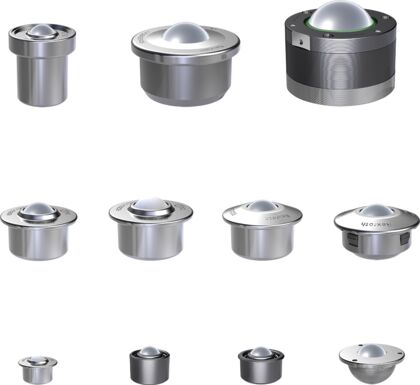 Ball transfer units and tolerance rings