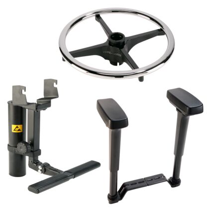Swivel work chairs, Accessories