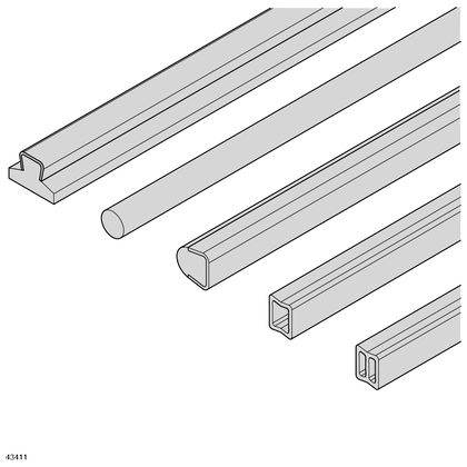 Profile rail for lateral guides VarioFlow belt