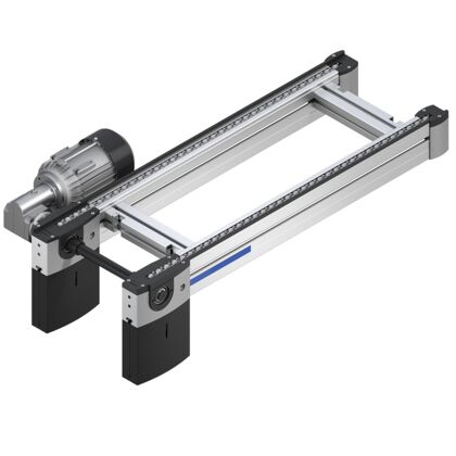 Belt section accumulation roller chain
